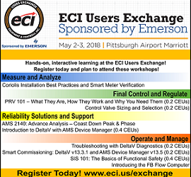 ECI Users Exchange Sponsored by Emerson