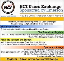 ECI Users Exchange Sponsored by Emerson