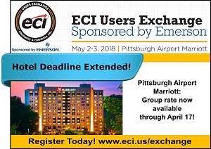 ECI Users Exchange Hotel Deadline Extended!